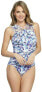 Фото #1 товара Swim Solutions 262536 Women's Strappy Underwire One Piece Swimsuit Size 10