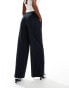 ASOS DESIGN relaxed tailored trouser in navy stripe Синий, 46 - фото #6