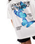 Good For Nothing graphic back t-shirt in off white