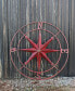 Фото #1 товара Metal Compass Wall Decor, Red