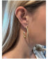 ფოტო #3 პროდუქტის Satin Tube Cubic Zirconia End Cap Earrings