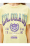 3sal10207ık 160 Sarı Genç Kız Pamuk Jersey Kısa Kollu T-shirt
