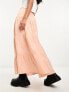 Miss Selfridge satin jacquard maxi skirt in soft pink