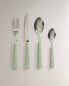 Cutlery set with pastel handle (set of 4)