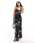 Фото #1 товара AllSaints Bryony Iona satin maxi slip dress in black