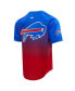 Фото #4 товара Men's Josh Allen Royal Buffalo Bills Player Name and Number Ombre Mesh T-shirt