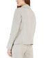 Women's Linen-Blend Open-Front Seamed Roll-Tab Blazer