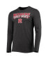 ფოტო #2 პროდუქტის Men's Scarlet, Heathered Charcoal Distressed Rutgers Scarlet Knights Meter Long Sleeve T-shirt and Pants Sleep Set