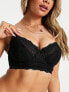 Фото #3 товара Pour Moi Fuller Bust Flora lace longline bra in black