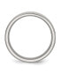 Stainless Steel Polished 8mm Ridged Edge Band Ring