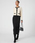 ფოტო #10 პროდუქტის Women's Vhari Contrast-Trim Button-Up Cardigan Sweater