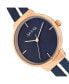 Фото #2 товара Часы и аксессуары Sophie And Freda женские Наручные часы из нержавеющей стали Sedona - Rose Gold/Blue, 30 мм