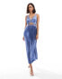 Фото #1 товара Never Fully Dressed lace cut-out slip midaxi dress in dusty blue