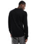 Фото #2 товара ONLY & SONS knitted long sleeve polo in black