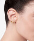 ფოტო #2 პროდუქტის Cubic Zirconia Crystal Huggie Hoop and J Hoop Duo Earring Set, Rose Gold Plate