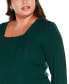 Plus Size Square Neck Sweater