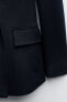 Фото #9 товара Двубортный пиджак приталенного кроя ZARA