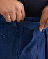 Фото #5 товара Men's Big & Tall Stretch Denim Classic-Fit Pleated Pants