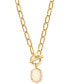 14k Gold-Plated Stone 18" Pendant Necklace