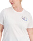 ფოტო #3 პროდუქტის Trendy Plus Size Butterfly Graphic T-Shirt