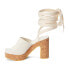 Фото #3 товара BEACH by Matisse Magnolia Block Heels Womens Off White Casual Sandals MAGNOLIA-