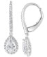 ფოტო #3 პროდუქტის Lab Grown Diamond Pear & Round Halo Leverback Drop Earrings (1-1/4 ct. t.w.) in 14k White, Yellow or Rose Gold