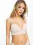 Фото #1 товара Lindex seamless rib lightly padded bralette in dusty pink