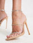 Фото #6 товара Simmi London Wide Fit Nolan embellished barely there sandals in beige