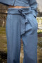 Джинсовые брюки paperbag с широкими штанинами ZARA