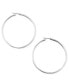 2" Silver-Tone Hoop Earrings