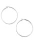 ფოტო #1 პროდუქტის 2" Silver-Tone Hoop Earrings