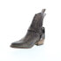 Фото #4 товара Bed Stu Canada F331014 Womens Gray Leather Zipper Ankle & Booties Boots