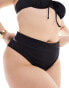 Фото #2 товара COLLUSION co-ord Plus high waisted bikini bottoms in black