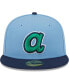 Фото #3 товара Men's Light Blue, Navy Atlanta Braves Green Undervisor 59FIFTY Fitted Hat