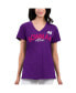 Фото #1 товара Women's Purple Alex Bowman Key Move V-Neck T-shirt