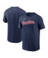 Фото #1 товара Men's Navy Cleveland Guardians Fuse Wordmark T-shirt