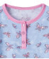 ფოტო #2 პროდუქტის Baby and Toddler Girl Snug Fit 3-Piece Pajama Set