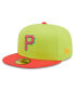 Фото #4 товара Men's Green, Red Pittsburgh Pirates 1979 World Series Cyber Highlighter 59FIFTY Fitted Hat