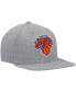 Фото #3 товара Men's Heathered Gray New York Knicks 2.0 Snapback Hat