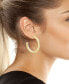 Two-tone Chunky Hoop Earrings