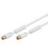 Goobay Antenna Cable with Ferrite (80 dB) - Double Shielded - 1.5 m - Coaxial - Coaxial - White