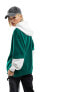 Фото #5 товара Daisy Street NY oversized double layer hoodie in green and white