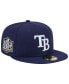 Фото #1 товара Men's Navy Tampa Bay Rays 2020 World Series Team Color 59FIFTY Fitted Hat