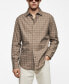 ფოტო #8 პროდუქტის Men's Check Flannel Cotton Shirt