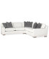Фото #2 товара CLOSEOUT! Doverly 3-Pc. Fabric Sectional, Created for Macy's
