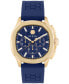 ფოტო #1 პროდუქტის Men's Chronograph Spectre Blue Silicone Strap Watch 44mm