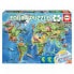 EDUCA BORRAS 150 Pieces Mapamundi Dinosaurs With Sheet Puzzle