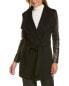 Rudsak Mellia Leather-Trim Wool-Blend Jacket Women's Black Xs