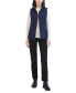 Women's Stand-Collar Zip-Front Puffer Vest Синий, S - фото #6