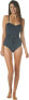 Jantzen 297404 Women Solid Belted Bandeau One-Piece Black Size 10